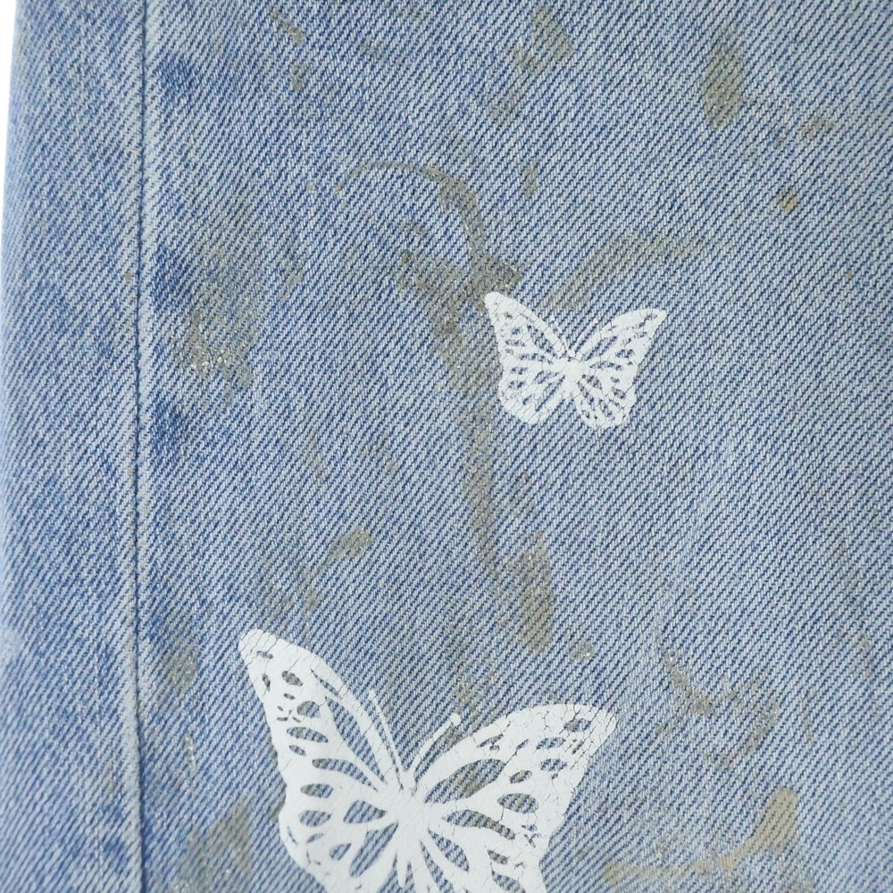 About Dreams(アバウトドリームズ) ×Levi's501 Butterfly Denim バタフライプリント リメイク デニムパンツ インディゴ