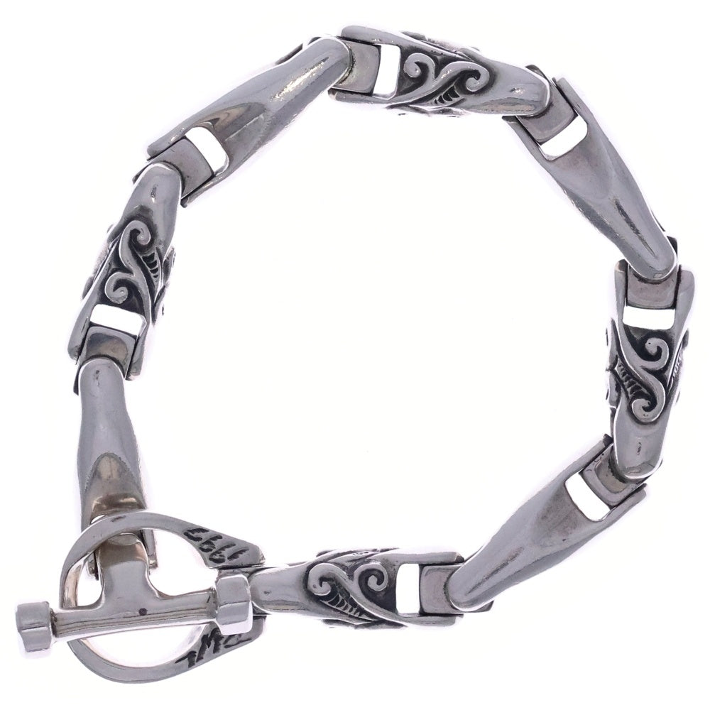 Bill Wall Leather/BWL(ビルウォールレザー) U-Joint Bracelet Smooth/WAVE Uジョイント スムース/ウェーブ ブレスレット シルバー B412ML8