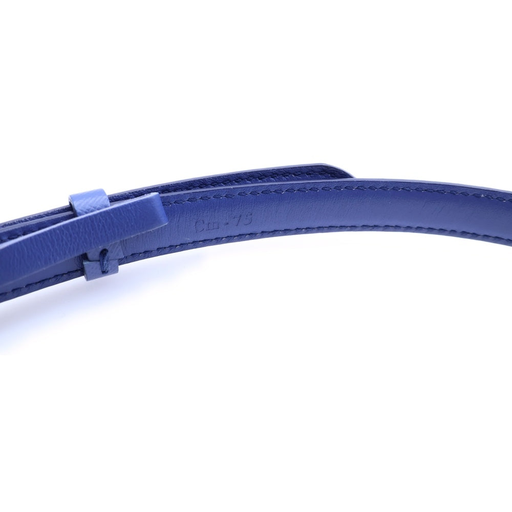 Salvatore Ferragamo(サルヴァトーレ フェラガモ) GANCINI ガンチーニ レザーベルト ブルー/ゴールド レディース