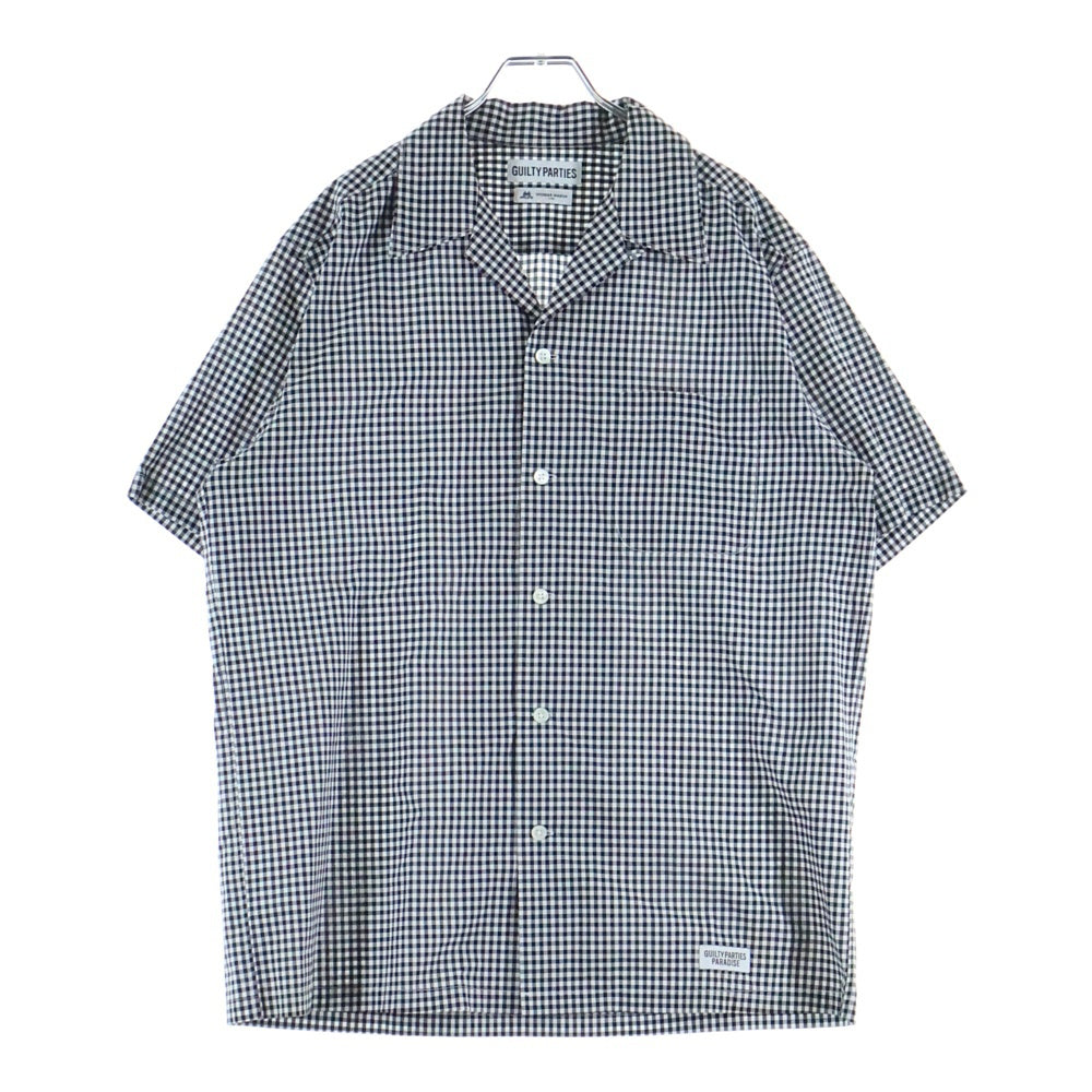 WACKO MARIA(ワコマリア) ×THOMAS MASON トーマスメイソン オープンカラーシャツ 半袖シャツ ブラック