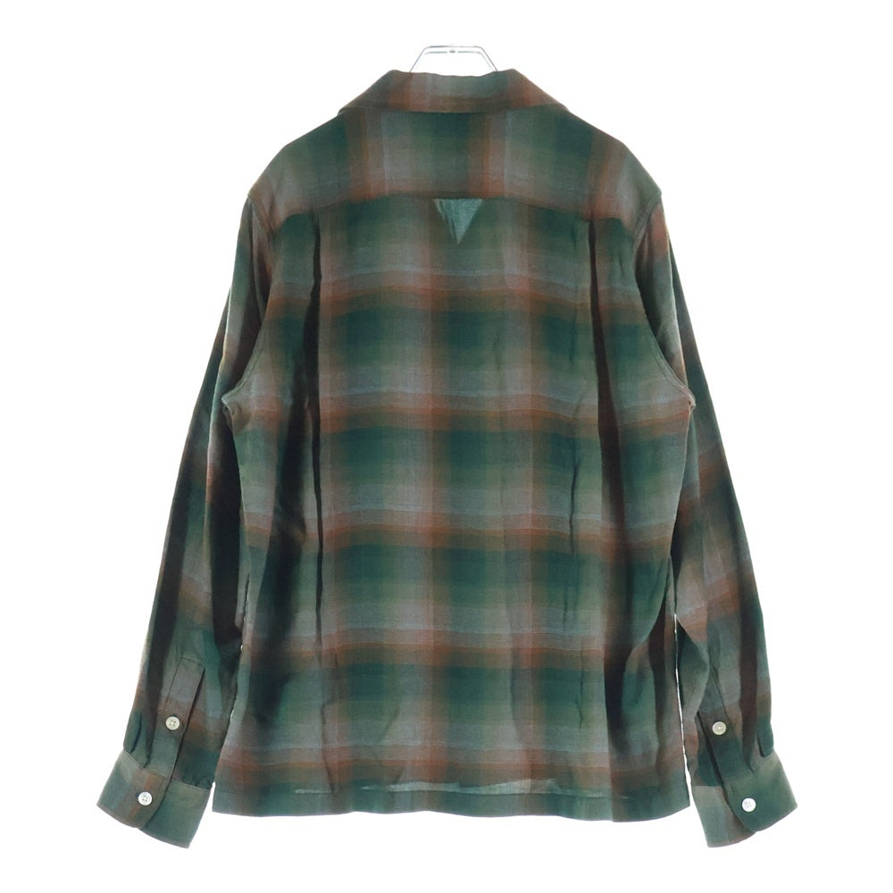 WACKO MARIA(ワコマリア) OMBRE CHECK OPEN COLLAR SHIRT オンブレチェックオープンカラーシャツ マルチカラー