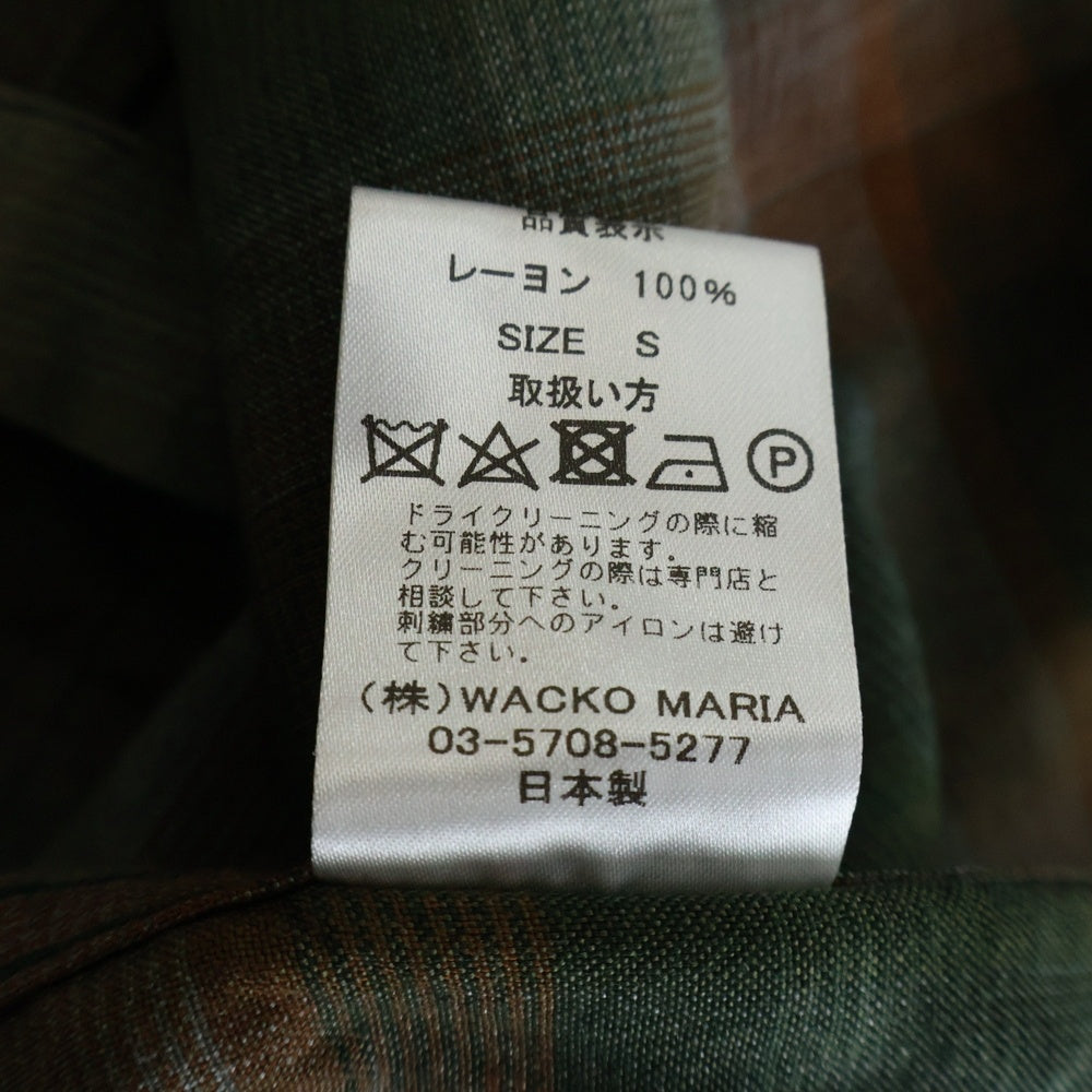 WACKO MARIA(ワコマリア) OMBRE CHECK OPEN COLLAR SHIRT オンブレチェックオープンカラーシャツ マルチカラー