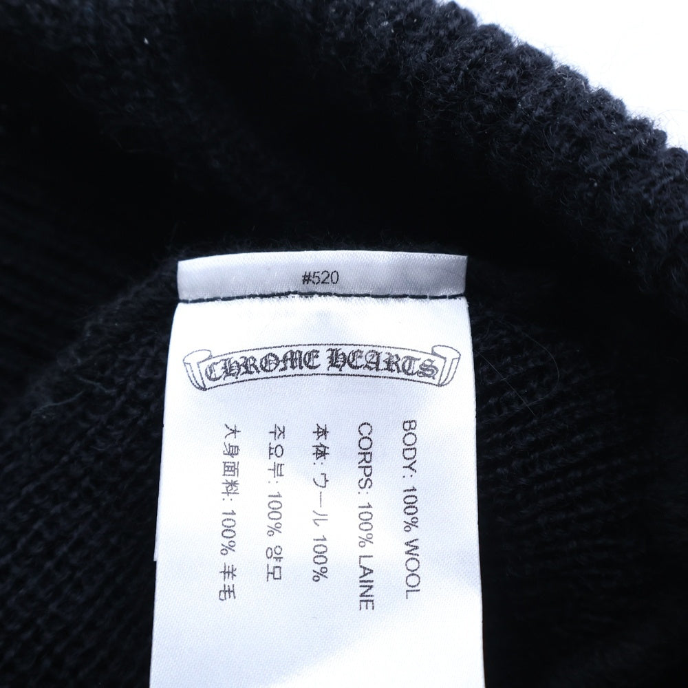 CHROME HEARTS(クロムハーツ) CH Logo Embroidery Wool Watch Cap CHロゴ刺繍ウールワッチキャップ ニットビーニー 帽子 ブラック