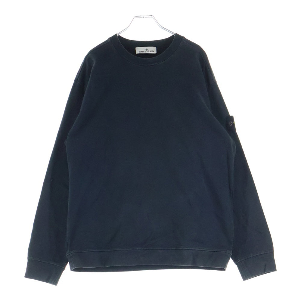 STONE ISLAND(ストーンアイランド) コンパスパッチ クルーネック ロングスリーブカットソー 長袖Tシャツ ブラック 771563750