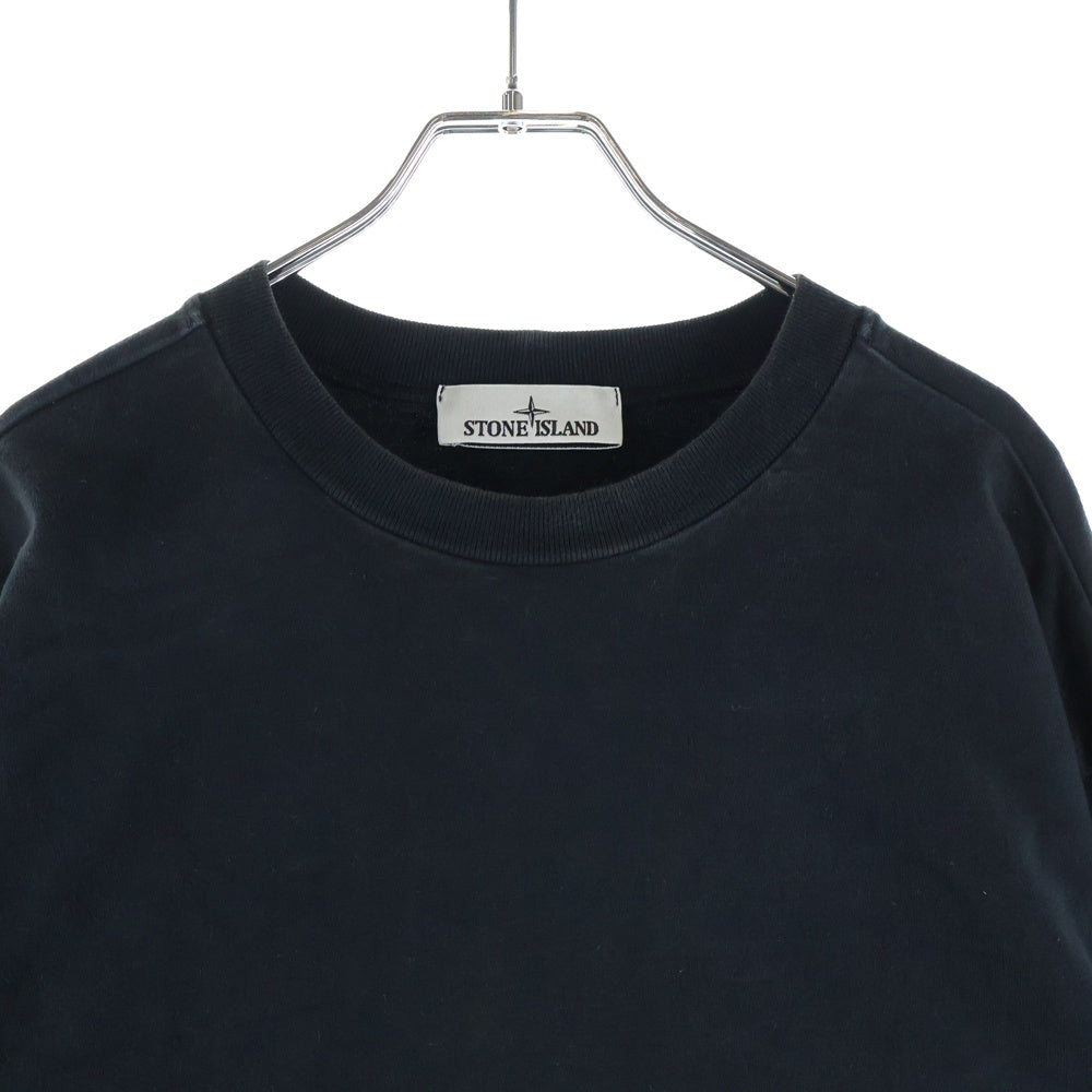 STONE ISLAND(ストーンアイランド) コンパスパッチ クルーネック ロングスリーブカットソー 長袖Tシャツ ブラック 771563750