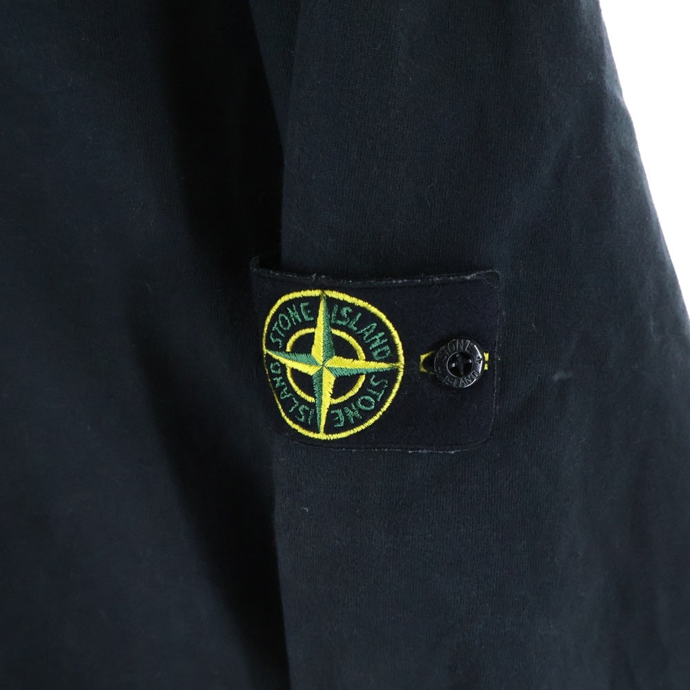 STONE ISLAND(ストーンアイランド) コンパスパッチ クルーネック ロングスリーブカットソー 長袖Tシャツ ブラック 771563750
