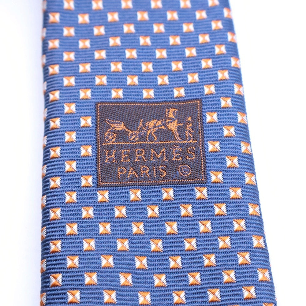HERMES(エルメス) H Nedor Twillbi シルクネクタイ 339352T ネイビー