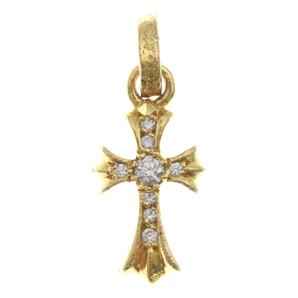 CHROME HEARTS(クロムハーツ) 22K CRS BBYFAT P/DIA ベイビーファットクロス PAVEダイヤ ペンダントトップ ゴールド BCA035