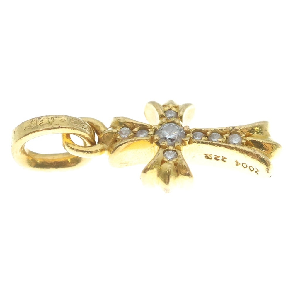 CHROME HEARTS(クロムハーツ) 22K CRS BBYFAT P/DIA ベイビーファットクロス PAVEダイヤ ペンダントトップ ゴールド BCA035