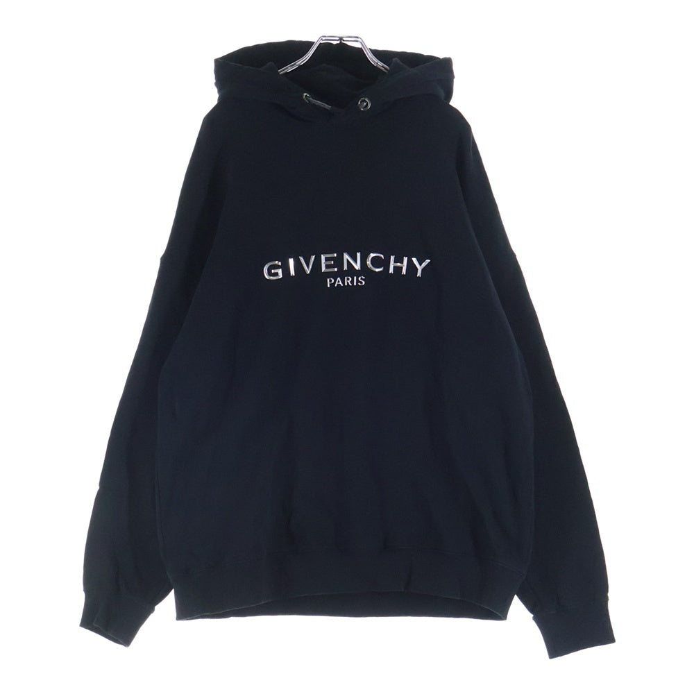 GIVENCHY(ジバンシィ) メタリックロゴスウェットパーカー BMJ06R30AF ブラック