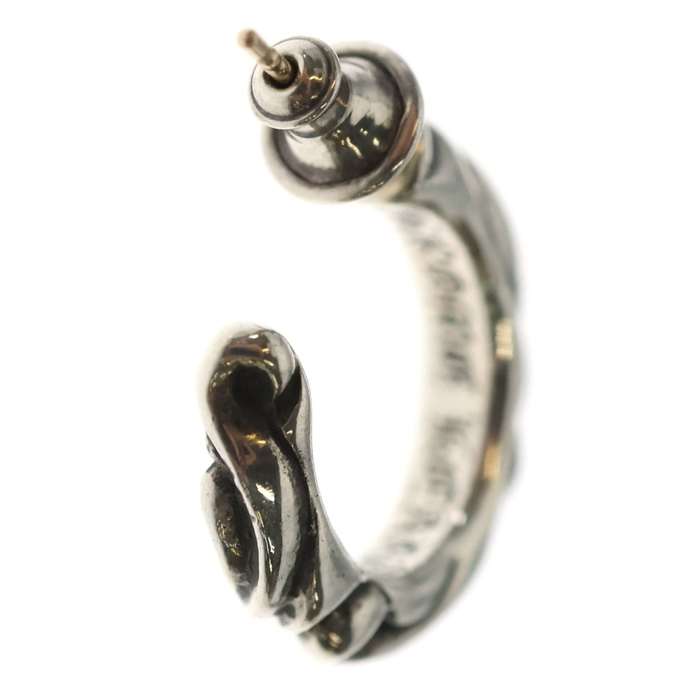 CHROME HEARTS(クロムハーツ) TNY HOOP SCRL タイニースクロールフープ シルバーピアス シルバー