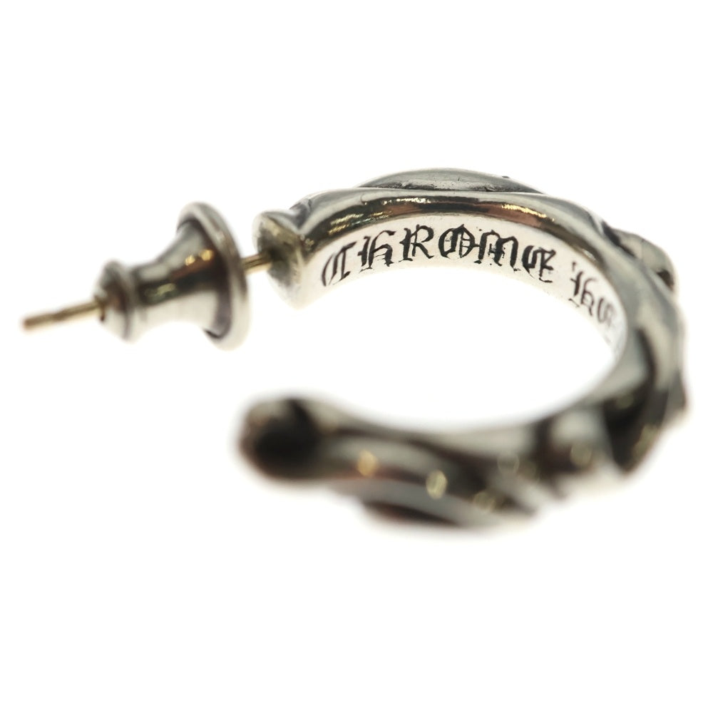 CHROME HEARTS(クロムハーツ) TNY HOOP SCRL タイニースクロールフープ シルバーピアス シルバー