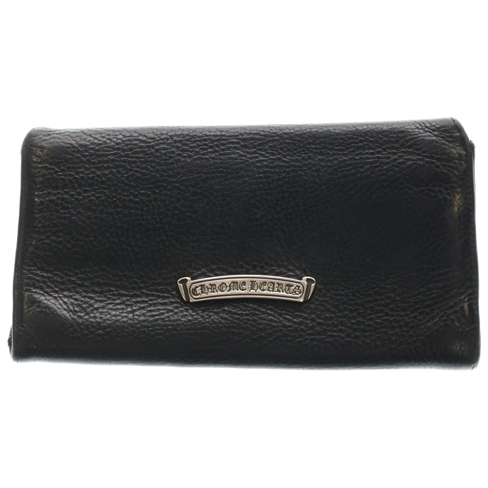 CHROME HEARTS(クロムハーツ) JUDY CROSS BALL ジュディ クロス ボール ボタン レザーウォレット 長財布 ブラック BCA366