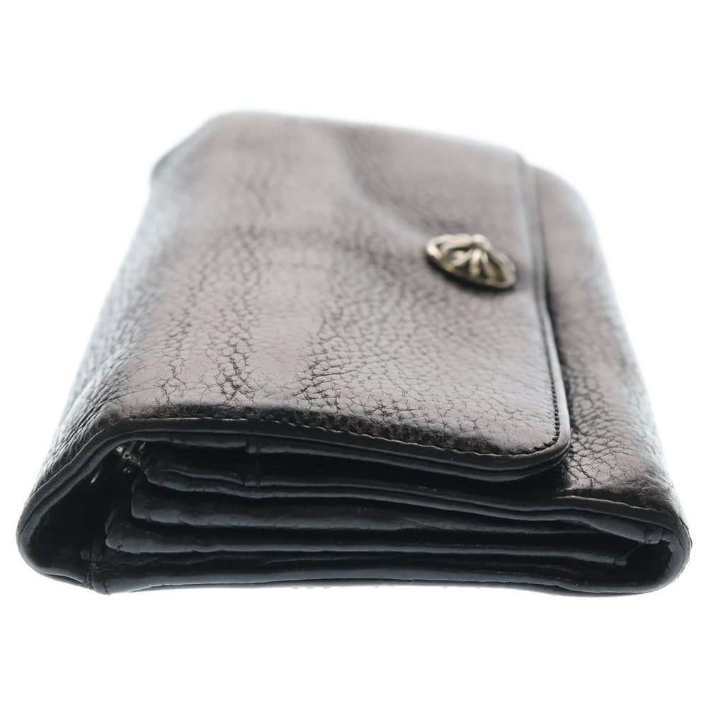 CHROME HEARTS(クロムハーツ) JUDY CROSS BALL ジュディ クロス ボール ボタン レザーウォレット 長財布 ブラック BCA366