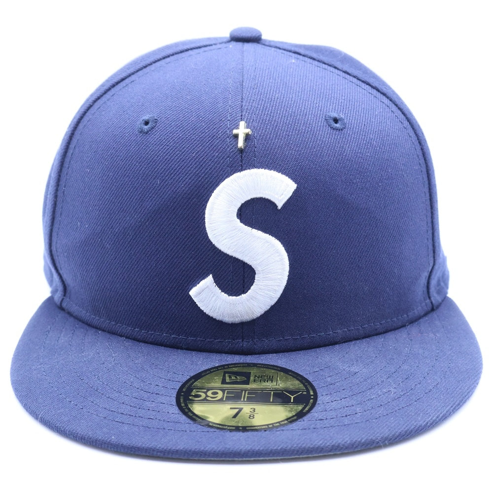 SUPREME(シュプリーム) 24SS ×NEW ERA Gold Cross S Logo ニューエラ ゴールドクロス Sロゴ ベースボールキャップ 帽子 ネイビー