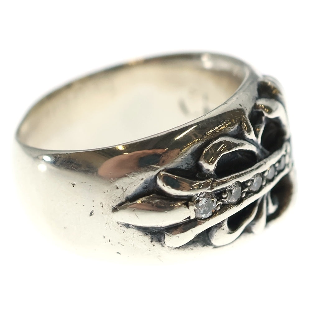 CHROME HEARTS(クロムハーツ) FLRL CRS DMNDフローラルクロス リング アフターダイヤモンド シルバー