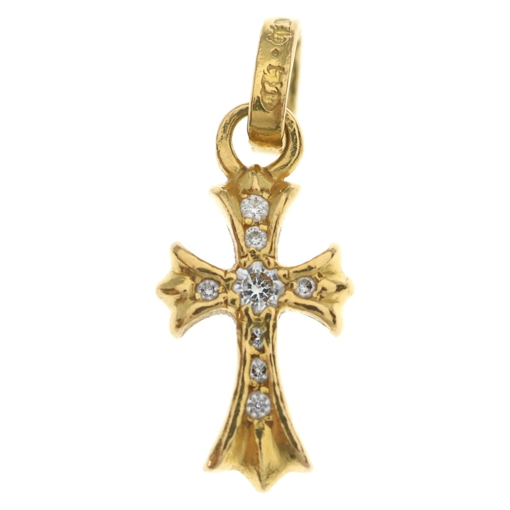 CHROME HEARTS(クロムハーツ) 22K CRS BBYFAT P/DIA ベイビーファットクロス PAVEダイヤ ペンダントトップ ゴールド BCA035