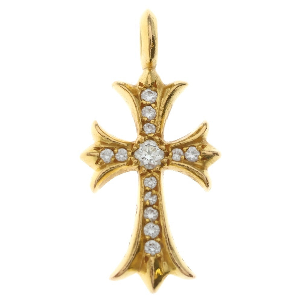 CHROME HEARTS(クロムハーツ) 22K TNY CRSF P/DIA タイニーファットクロス PAVEダイヤ ペンダントトップ ゴールド2300000BCA033