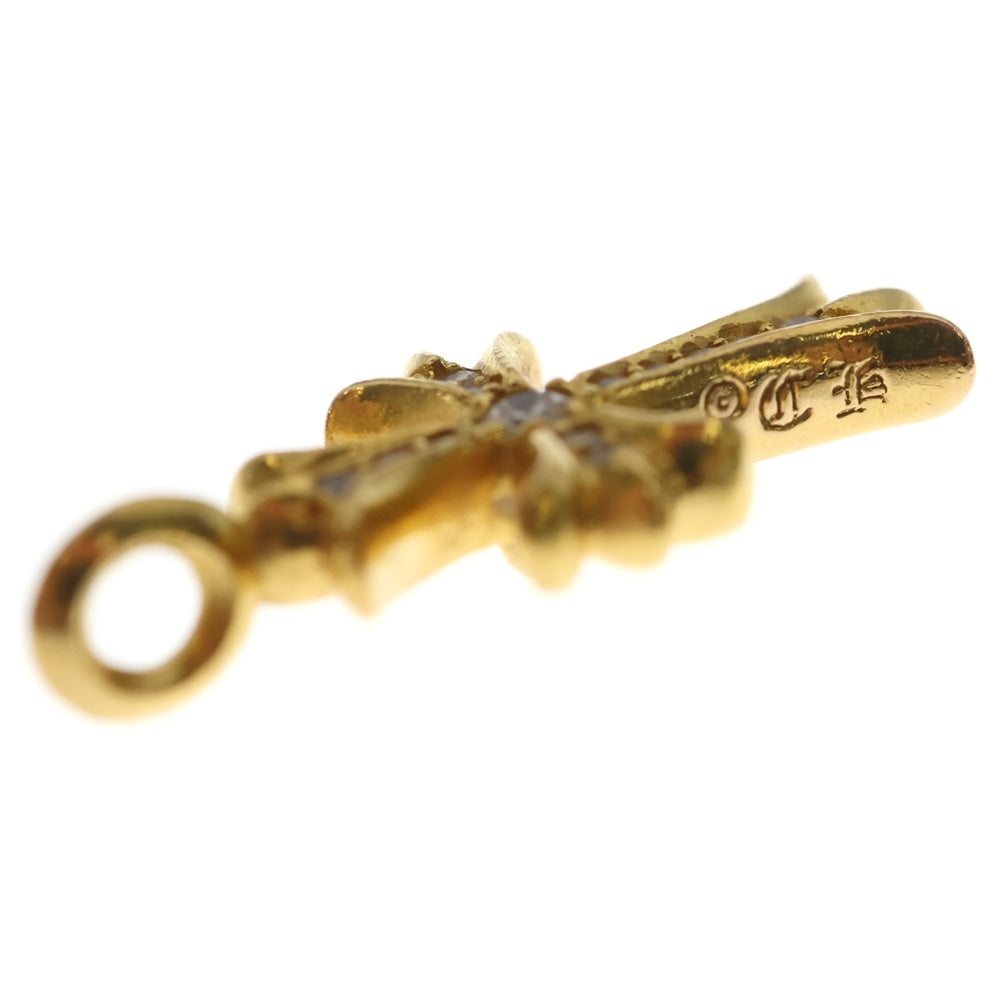 CHROME HEARTS(クロムハーツ) 22K TNY CRSF P/DIA タイニーファットクロス PAVEダイヤ ペンダントトップ ゴールド2300000BCA033