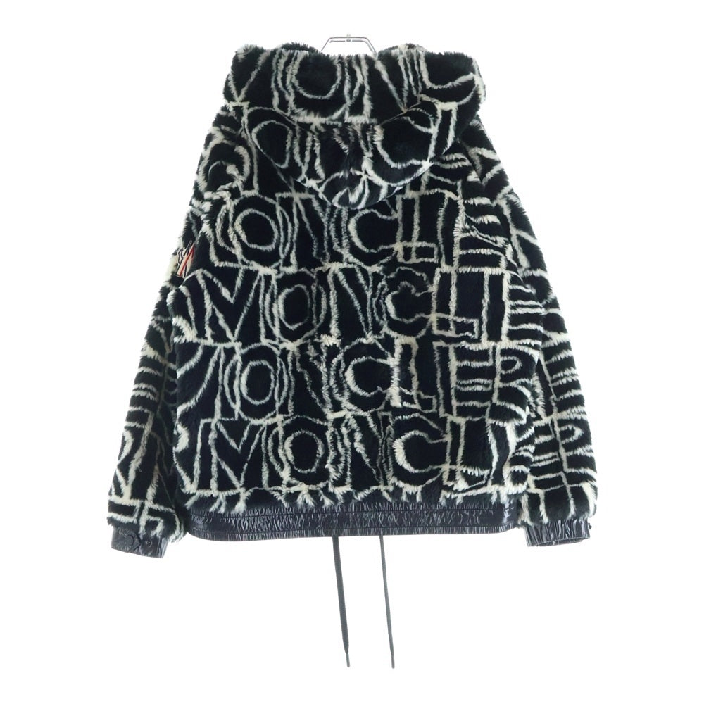 MONCLER GRENOBLE(モンクレールグルノーブル) MAGLIA HOODED JACKET F20988G51500 809HX マグリア フーデッドボアジャケット ブラック/ホワイト
