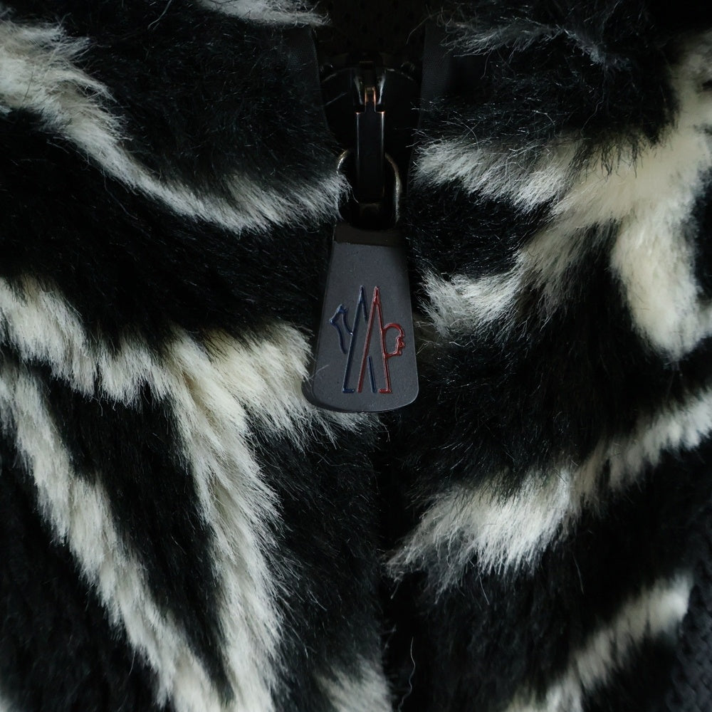 MONCLER GRENOBLE(モンクレールグルノーブル) MAGLIA HOODED JACKET F20988G51500 809HX マグリア フーデッドボアジャケット ブラック/ホワイト