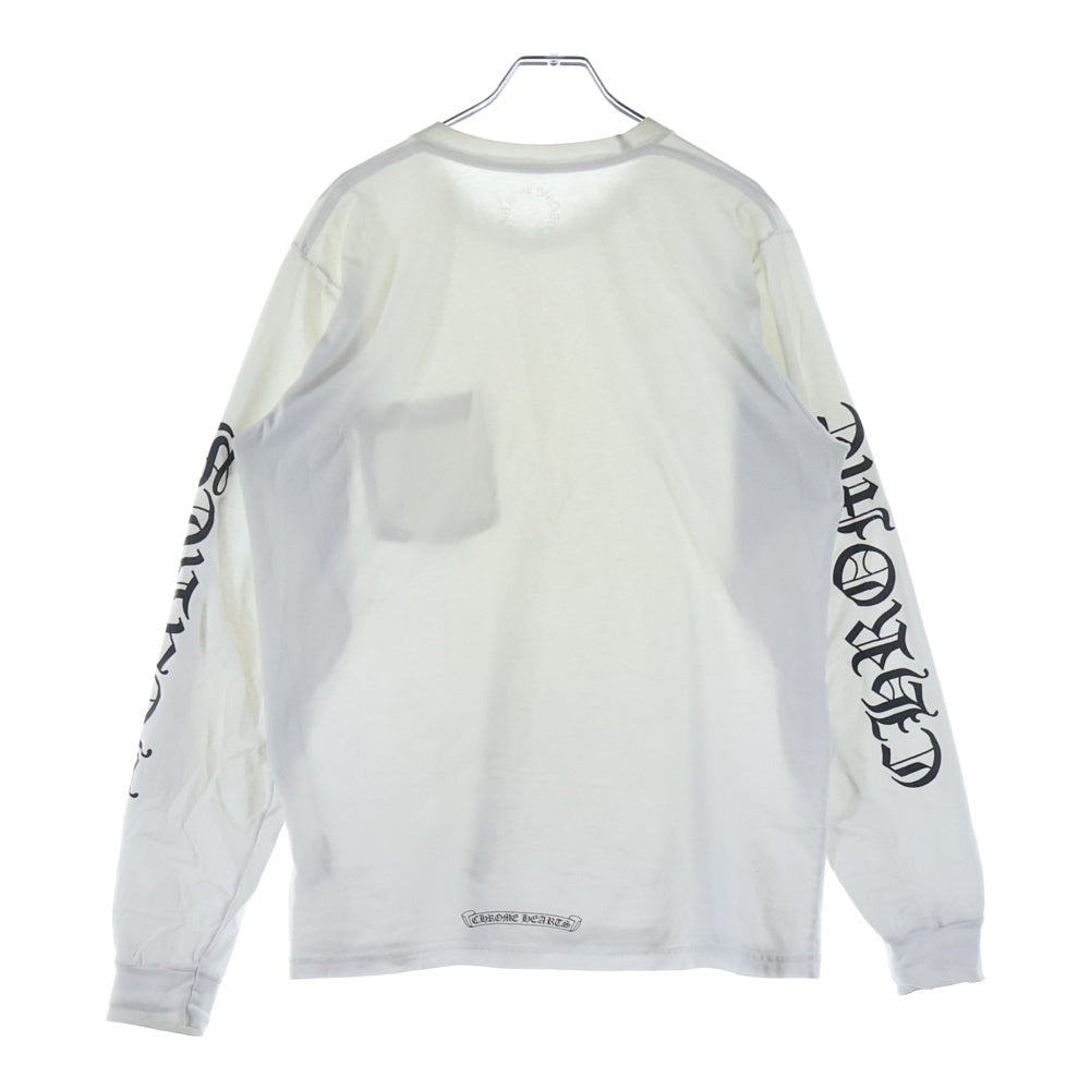 CHROME HEARTS(クロムハーツ) Neck Logo L/S TEE ネックロゴ ロングスリーブカットソー長袖Tシャツ ホワイト