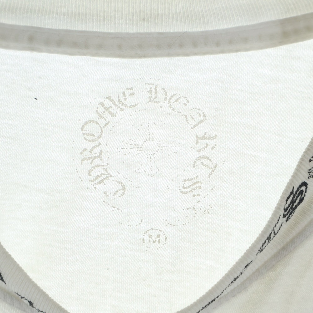 CHROME HEARTS(クロムハーツ) Neck Logo L/S TEE ネックロゴ ロングスリーブカットソー長袖Tシャツ ホワイト