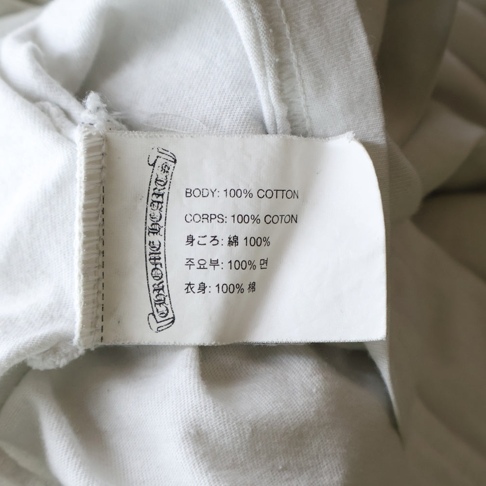 CHROME HEARTS(クロムハーツ) Neck Logo L/S TEE ネックロゴ ロングスリーブカットソー長袖Tシャツ ホワイト