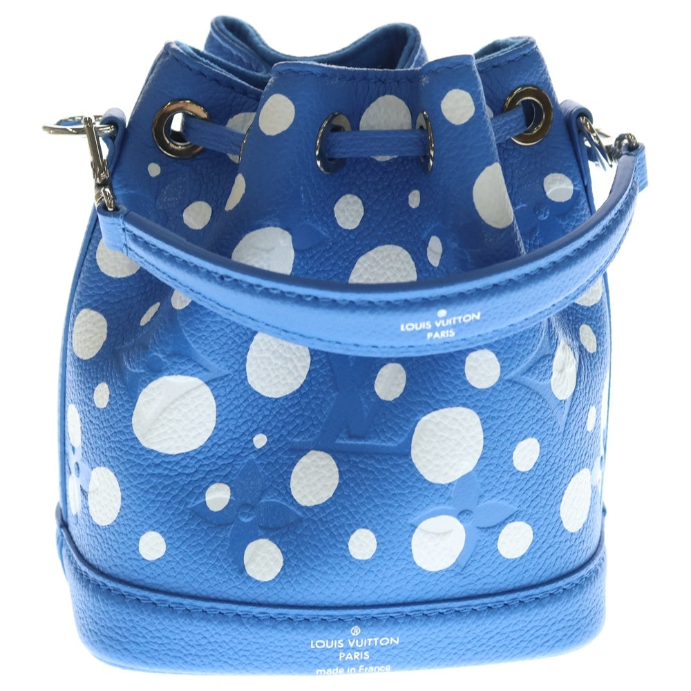 LOUIS VUITTON(ルイヴィトン) ×YK Nano Noe Monogram Bag M81985 ×草間彌生 モノグラムアンプラントナノノエショルダーバッグ ライトブルー レディース