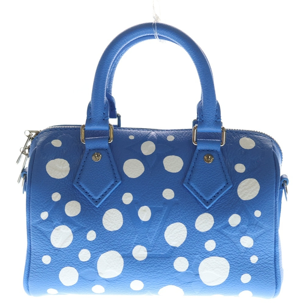 LOUIS VUITTON(ルイヴィトン) ×YK Speedy 20 Monogram Bag M46425 ×草間彌生 スピーディ バンドリエール20 ドット柄 モノグラム 2WAYショルダーバッグ ライトブルー レディース