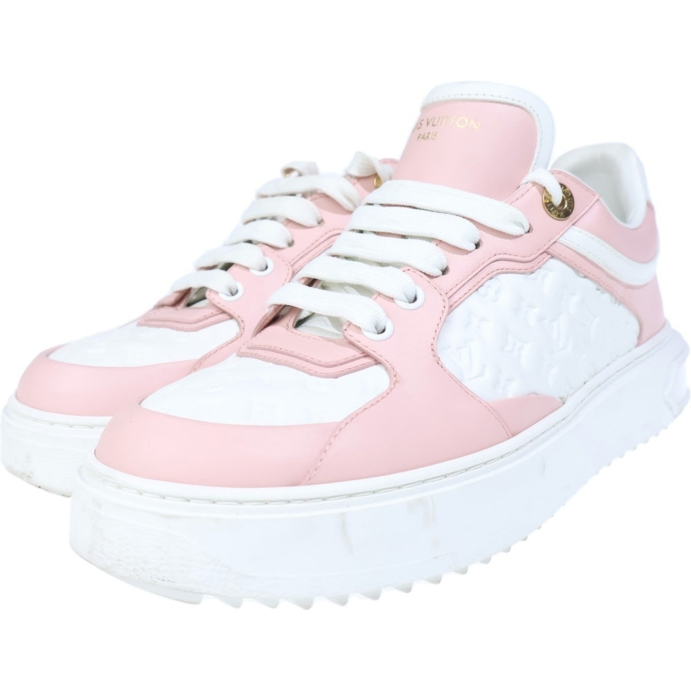 LOUIS VUITTON(ルイヴィトン) Time Out Sneaker 1ABURV タイムアウト モノグラムローカットスニーカー ピンク/ホワイト レディース