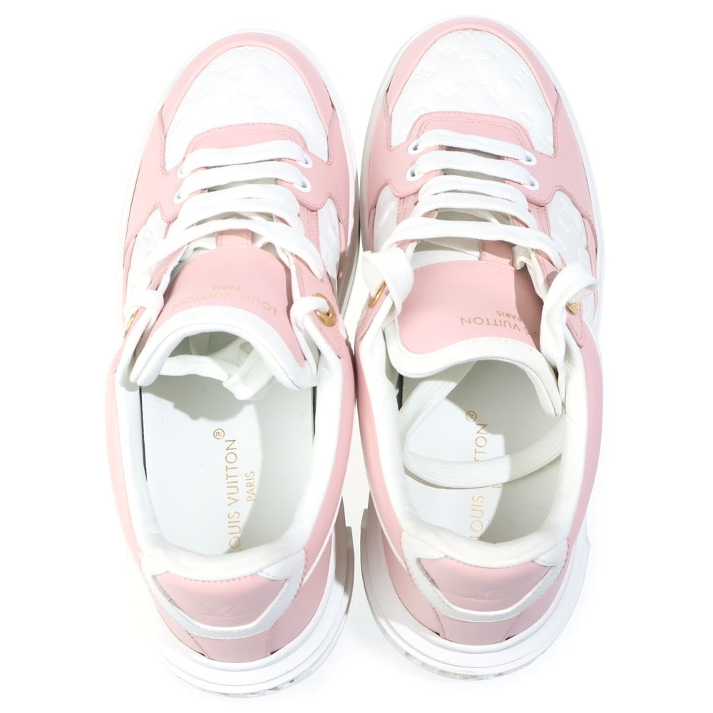 LOUIS VUITTON(ルイヴィトン) Time Out Sneaker 1ABURV タイムアウト モノグラムローカットスニーカー ピンク/ホワイト レディース