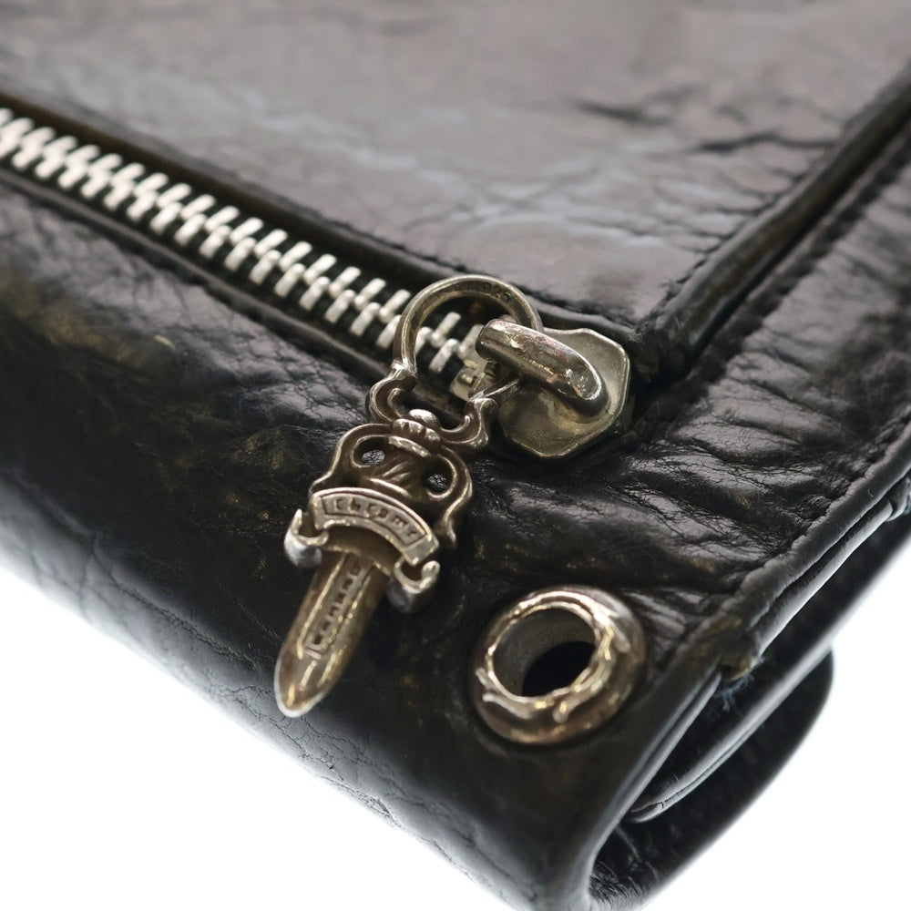 CHROME HEARTS(クロムハーツ) WAVE ウェーブ レザーウォレット 財布 ブラック
