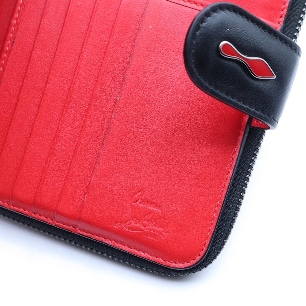 CHRISTIAN LOUBOUTIN(クリスチャンルブタン) W PANETTONE COMPACT WALLET Wパネットーネコンパクトウォレット ブラック 1165079 レディース