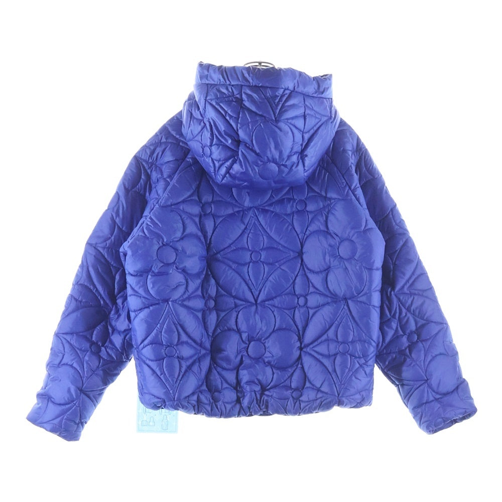 LOUIS VUITTON(ルイヴィトン) 22SS LVSE Quilted Hoodie RM221Q DH1 HMB47W モノグラム フラワーキルテッドダウンジャケット ブルー