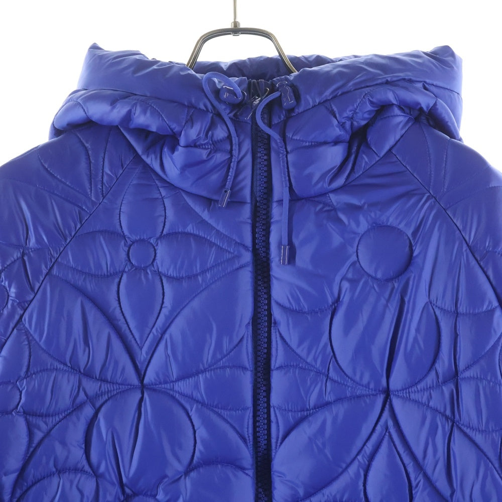 LOUIS VUITTON(ルイヴィトン) 22SS LVSE Quilted Hoodie RM221Q DH1 HMB47W モノグラム フラワーキルテッドダウンジャケット ブルー