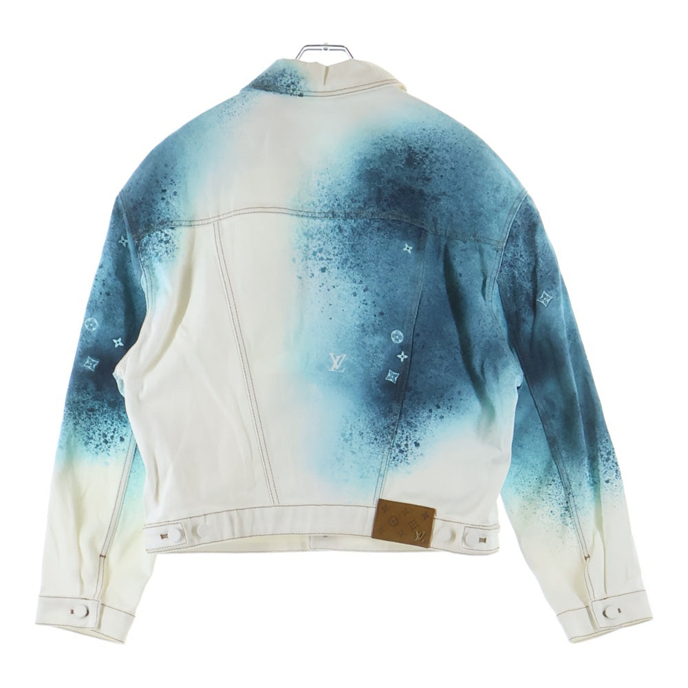 LOUIS VUITTON(ルイヴィトン) 23SS LV Spray Denim Jacket RM231M U14 HOA10X スプレープリントデニムジャケット ホワイト/ライトブルー