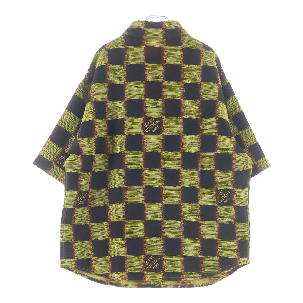 LOUIS VUITTON(ルイヴィトン) 24SS Damier Rush S/S Shirt RM241M FVD HQS15W ダミエ ラッシュ 半袖シャツ イエロー/ブラック