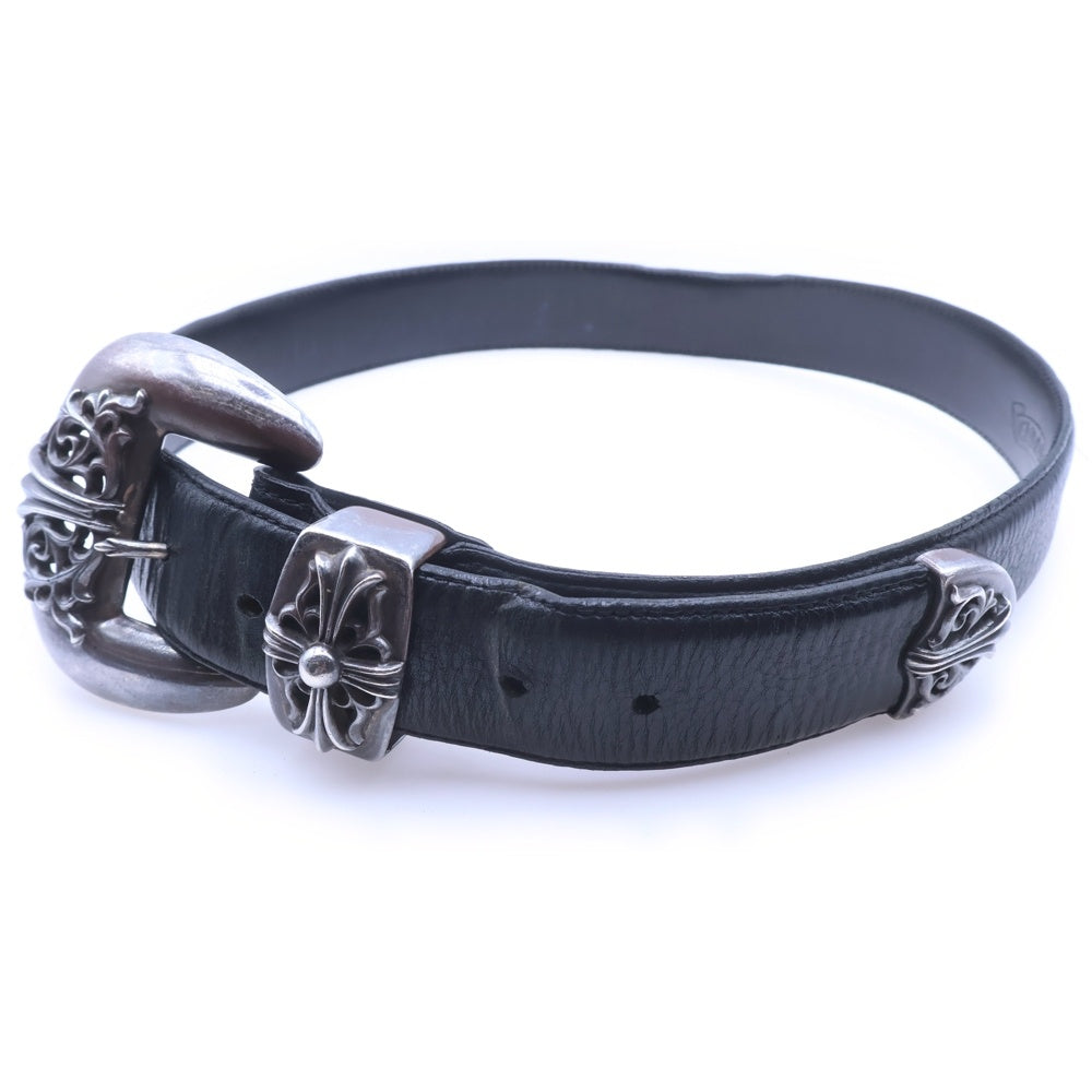 CHROME HEARTS(クロムハーツ) BLT CLASSIC 3PC クラシック 3ピース レザーベルト ブラック/シルバー
