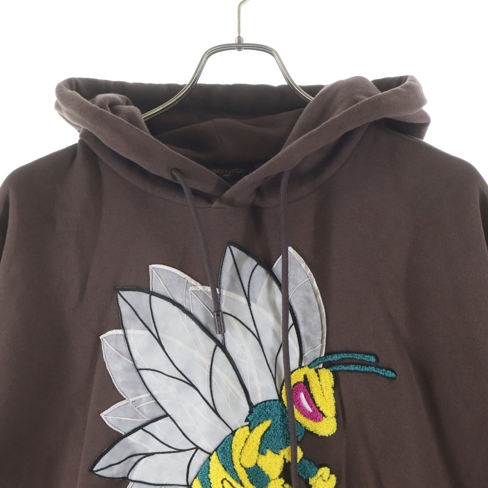 LOUIS VUITTON(ルイヴィトン) 22AW Graphic Bee Patch Hoodie RM222 IHN HNY85W グラフィック ビー プリントフーディ スウェットパーカー ブラウン