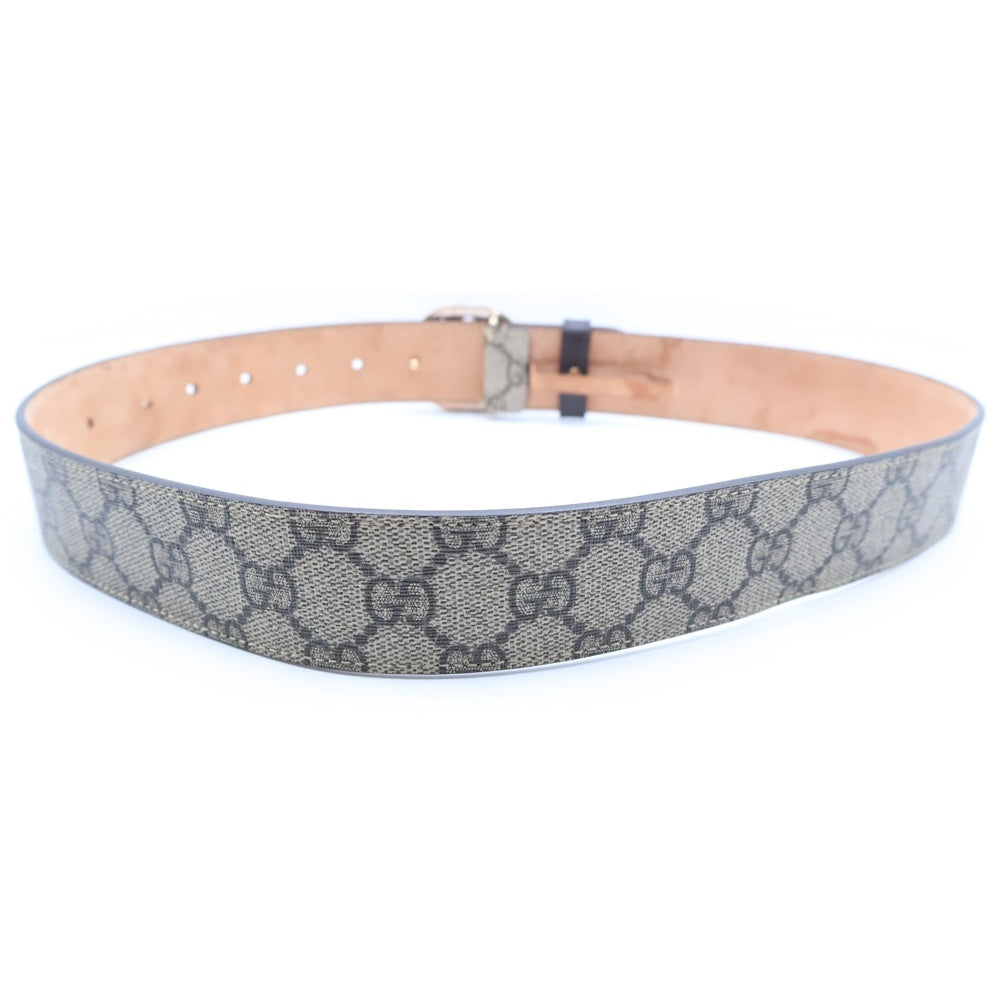 GUCCI(グッチ) GGバックル 総柄ベルト 370543 ベージュ レディース
