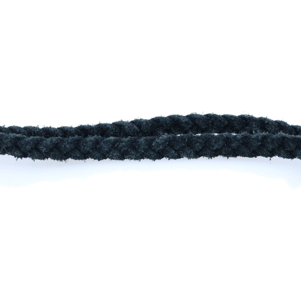 CHROME HEARTS(クロムハーツ) LEATHER BRAID SCROLL ネックレス レザーブレイドネックレス ブラック/シルバー BCA377