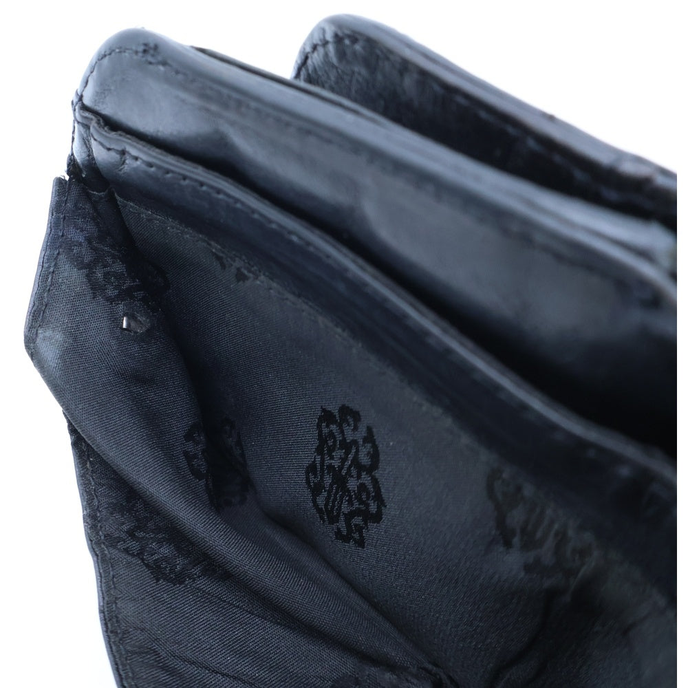 CHROME HEARTS(クロムハーツ) TAXI タクシー スクロールラベル レザーコインケース ウォレット ブラック