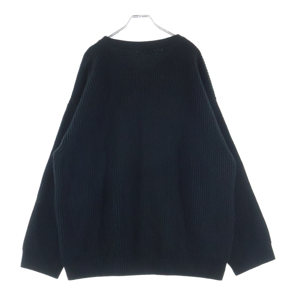 CELINE(セリーヌ) 21AW Embroidery Over Size Sweater 2A19R423P エンブロイダリーロゴ オーバーサイズ ニットセーター ブラック