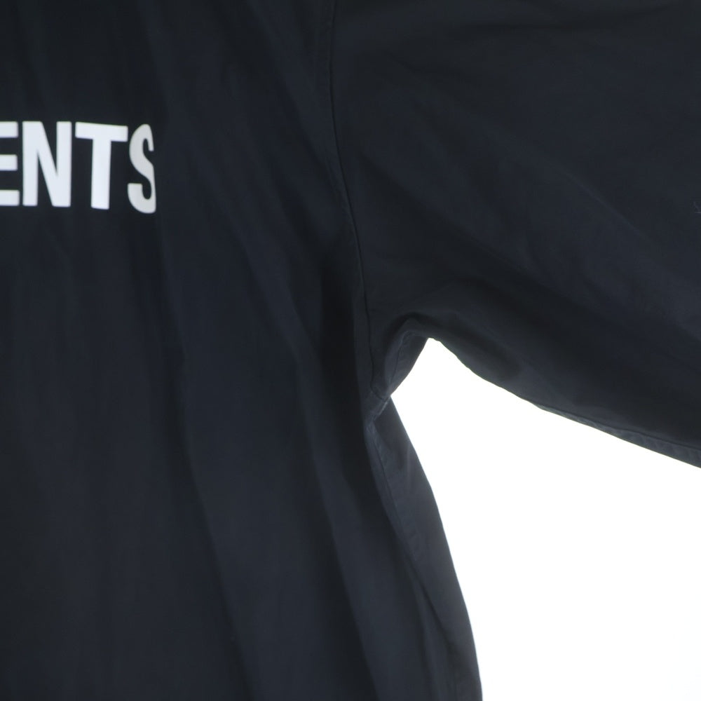 VETEMENTS(ヴェトモン) フロントロゴオーバーサイズシャツ UE51SH300B ブラック