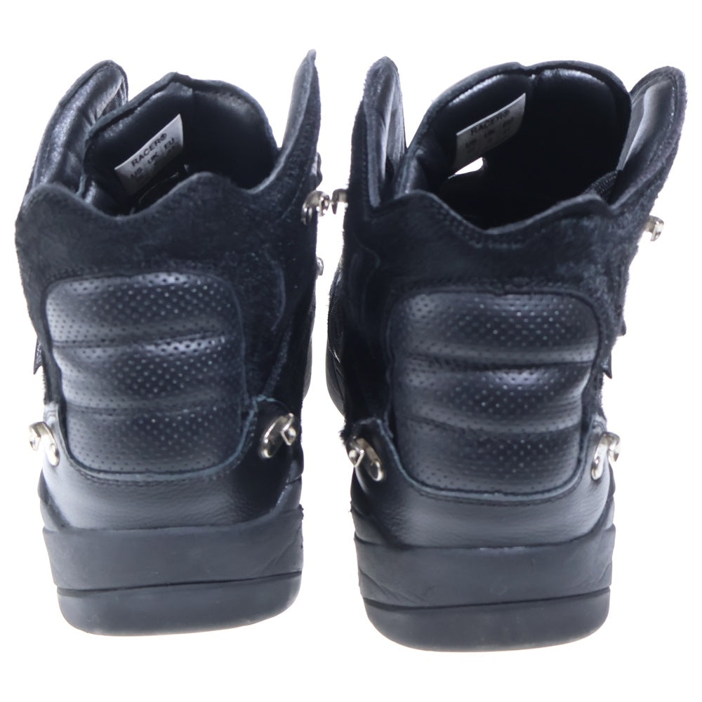 RACER WORLD WIDE(レーサーワールドワイド) Pony Vibram 2010 ハラコ切替 ベルクロハイカットスニーカー ブラック