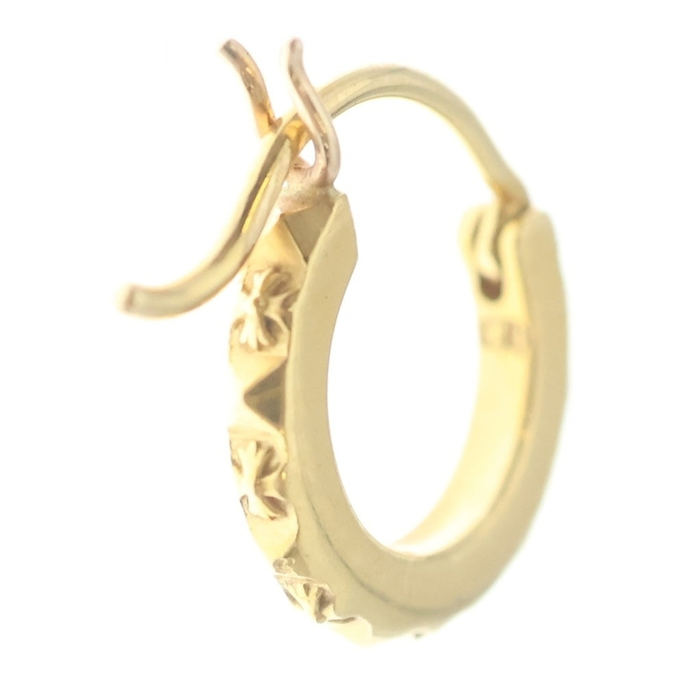 CHROME HEARTS(クロムハーツ) 22K TINY TFP HOOP トゥルーファッキンパンク タイニー フープピアス ゴールド