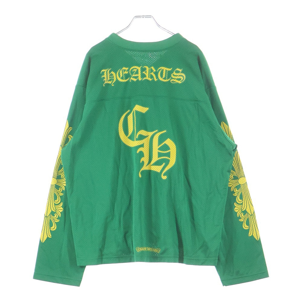CHROME HEARTS(クロムハーツ) Mesh Warm Up Jersey メッシュウォームアップジャージ メッシュ長袖Tシャツ グリーン