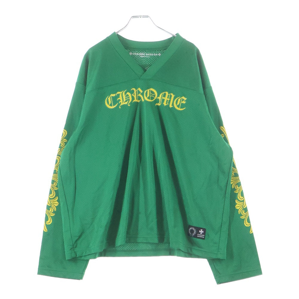 CHROME HEARTS(クロムハーツ) Mesh Warm Up Jersey メッシュウォームアップジャージ メッシュ長袖Tシャツ グリーン