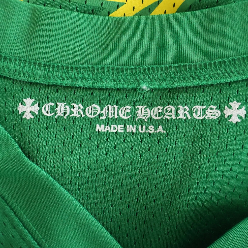 CHROME HEARTS(クロムハーツ) Mesh Warm Up Jersey メッシュウォームアップジャージ メッシュ長袖Tシャツ グリーン